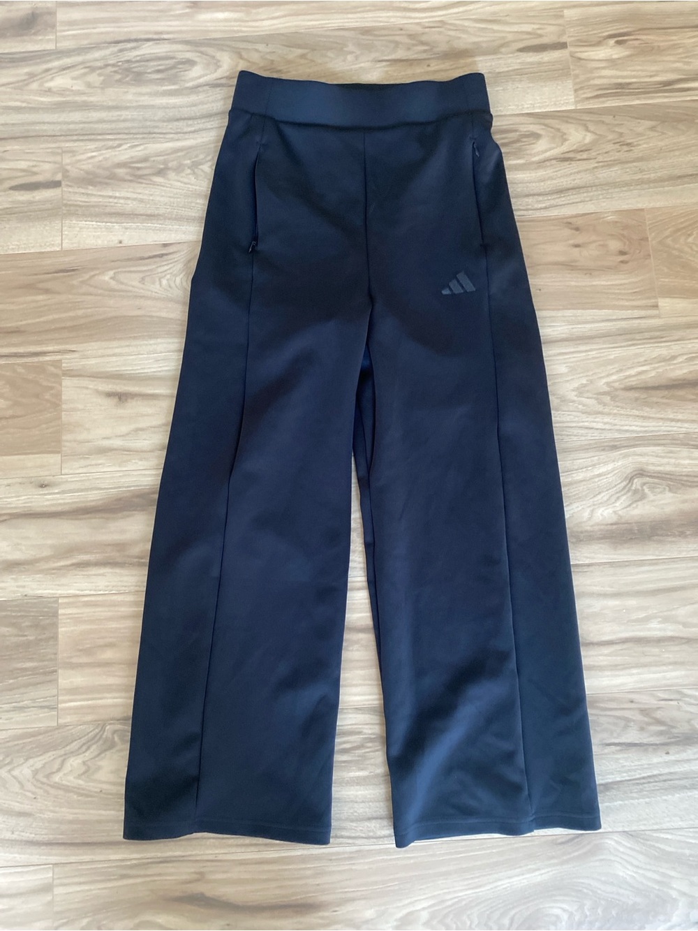 adidas Women's Black Wide-Leg Athletic Pants